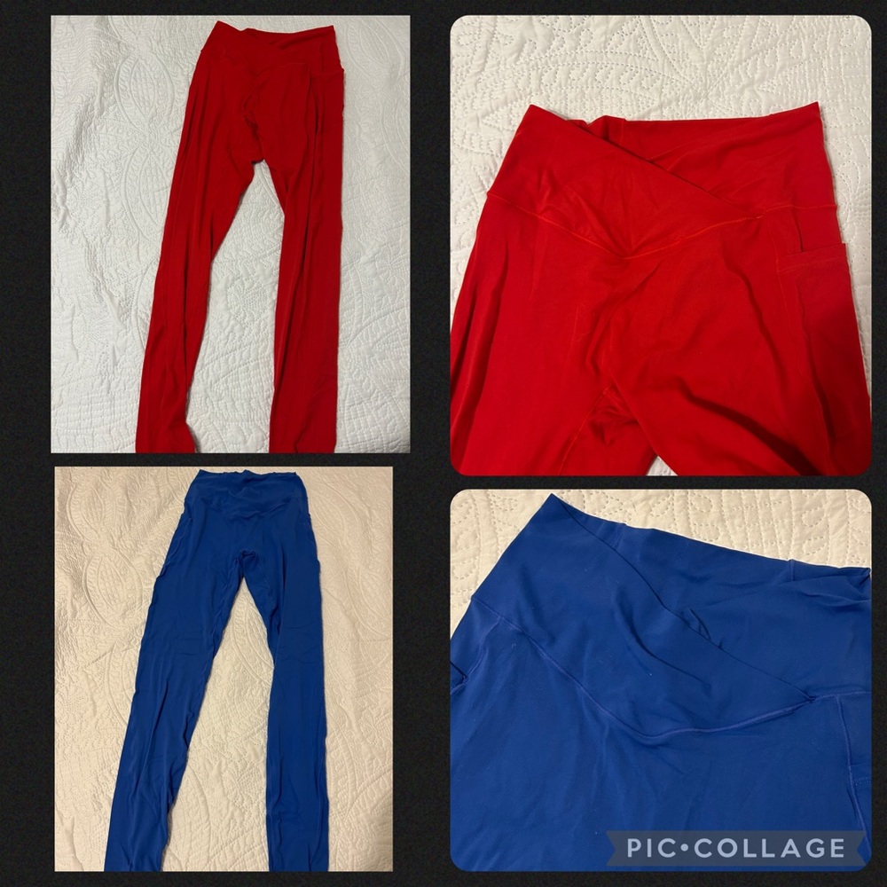 HALARA softly zero crossover pocket full length leggings size medium